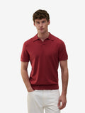 Parker Cotton-Silk Polo – Brick Red