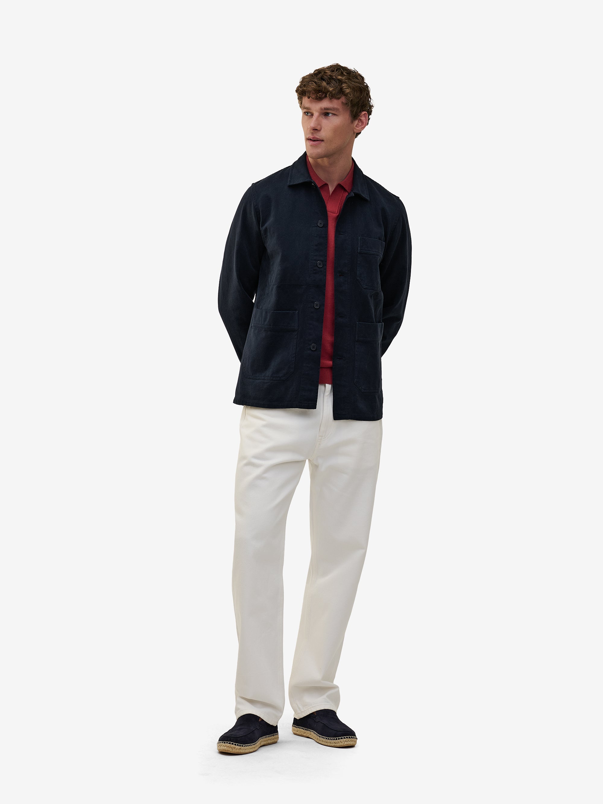 Parker Cotton-Silk Polo – Brick Red