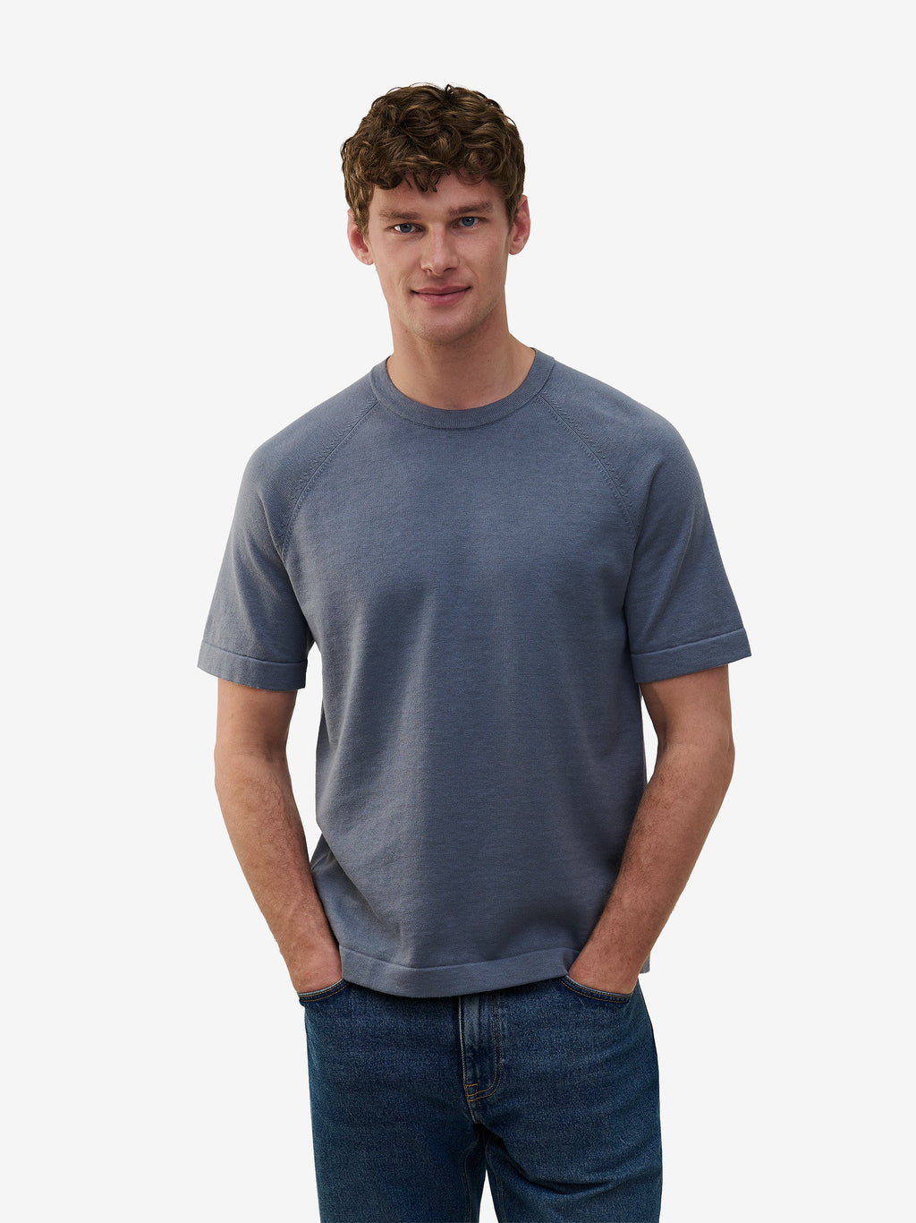 Ukiyo Cotton-Silk Knit – Flintstone Blue