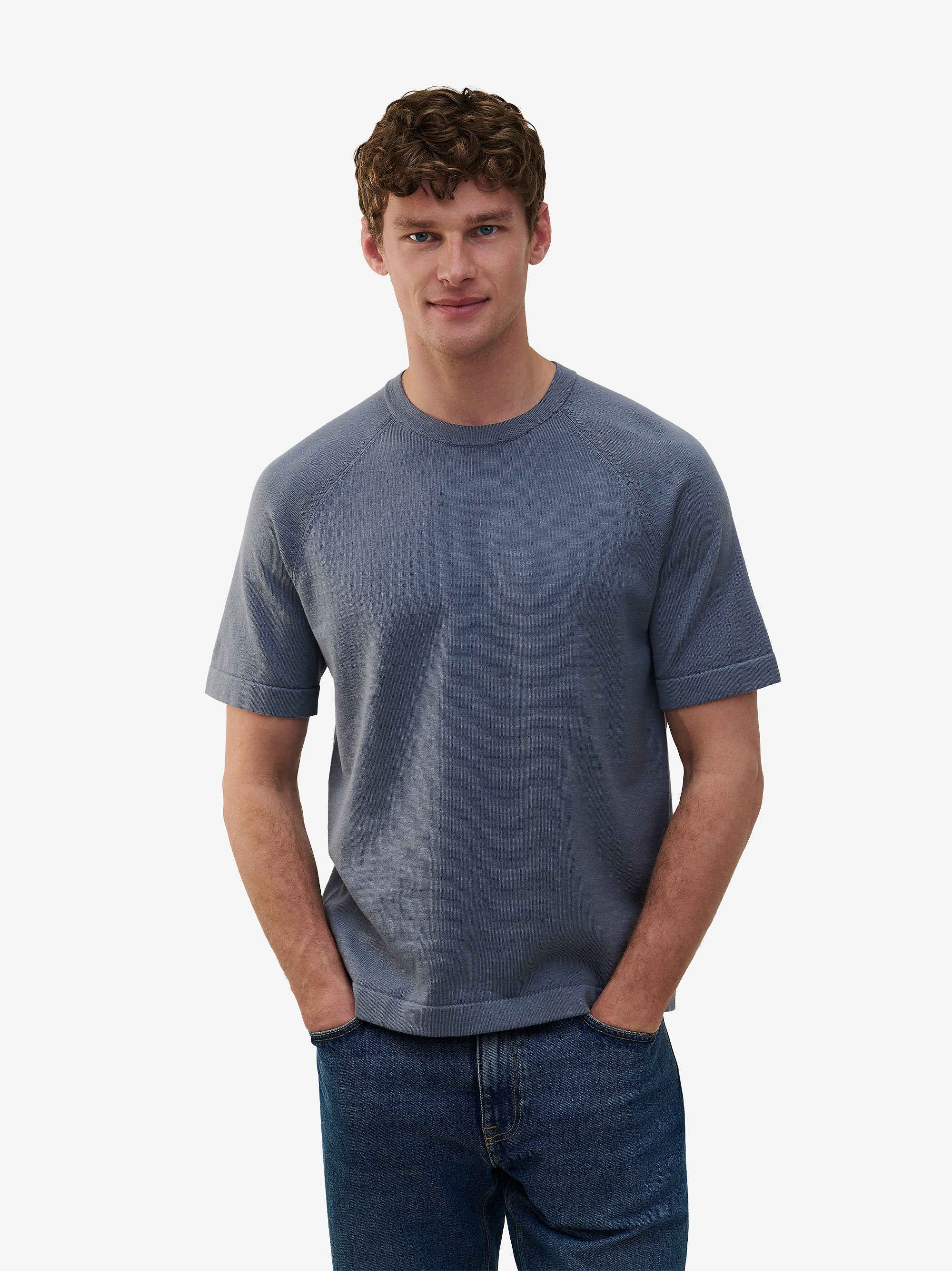 Ukiyo Cotton-Silk Knit – Flintstone Blue