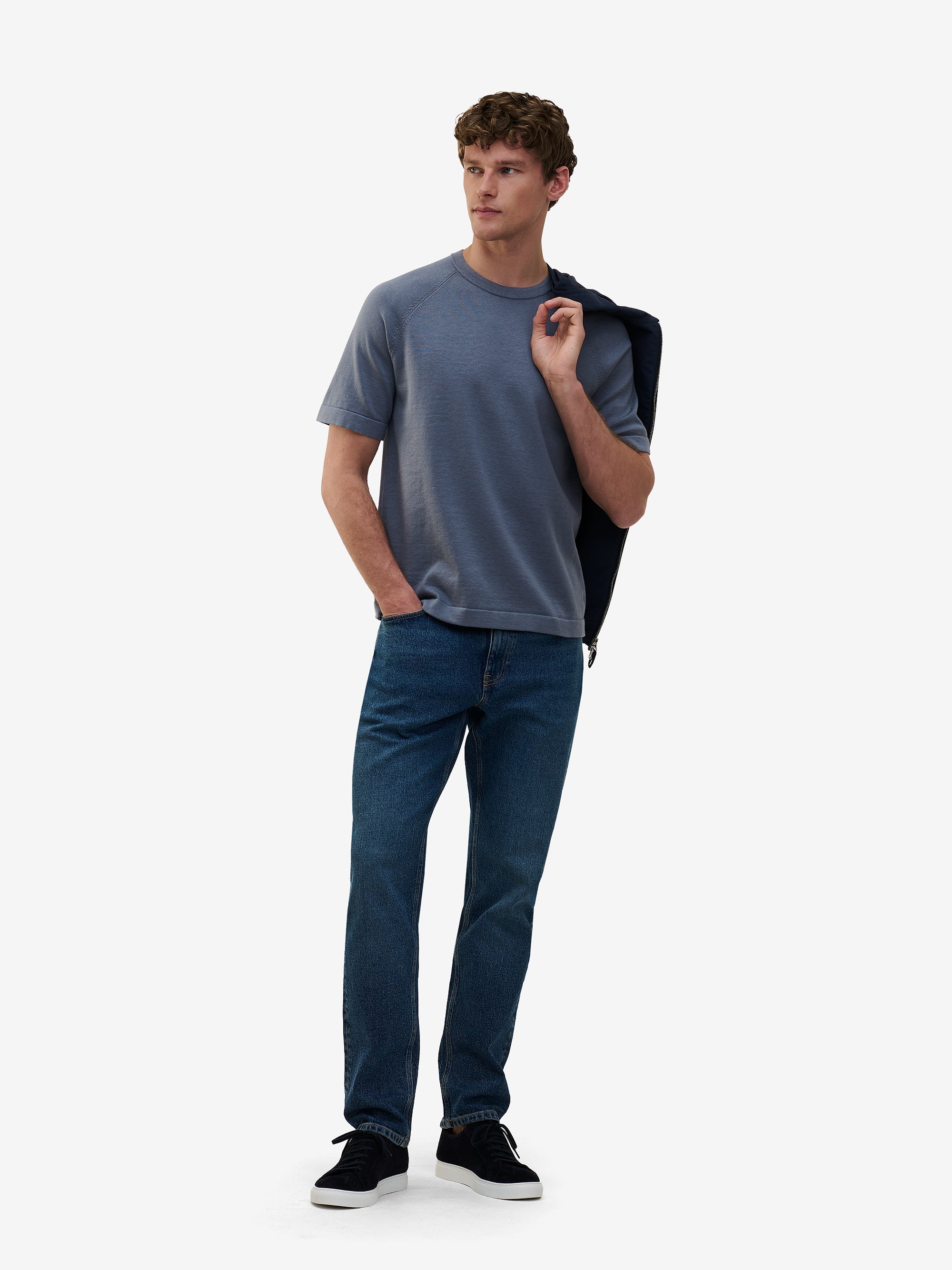 Ukiyo Cotton-Silk Knit – Flintstone Blue