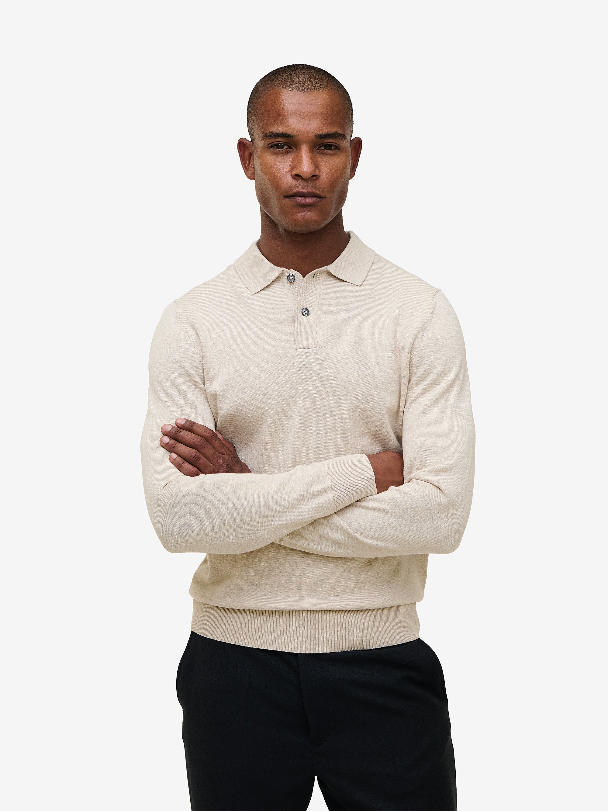 Harvey Cotton-Silk Knit – Moonbeam Sand