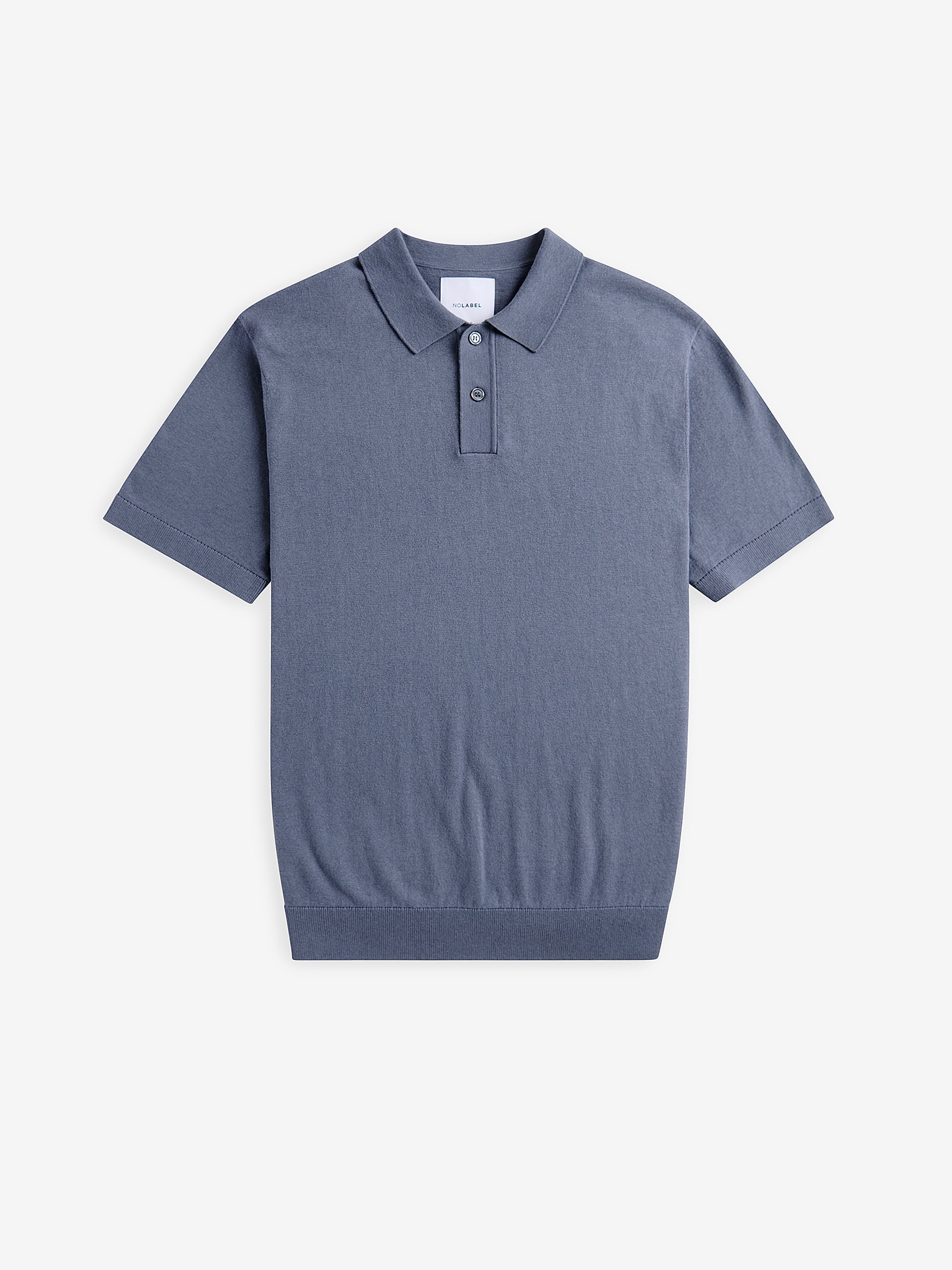 Crane Cotton-Silk Polo – Flintstone Blue