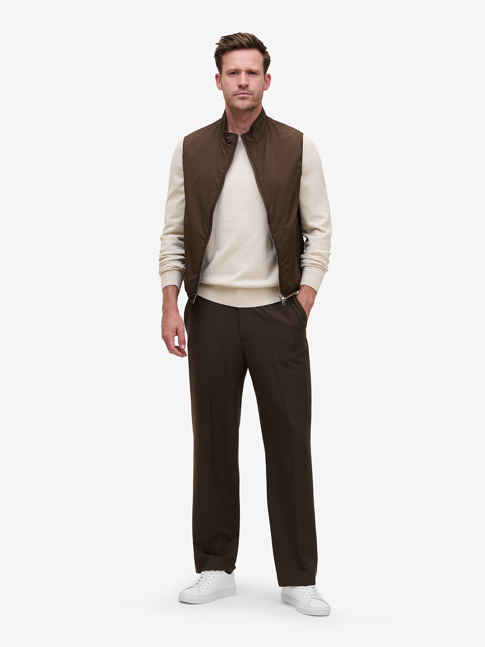 Scott Water-Repellent Vest – Dark Brown