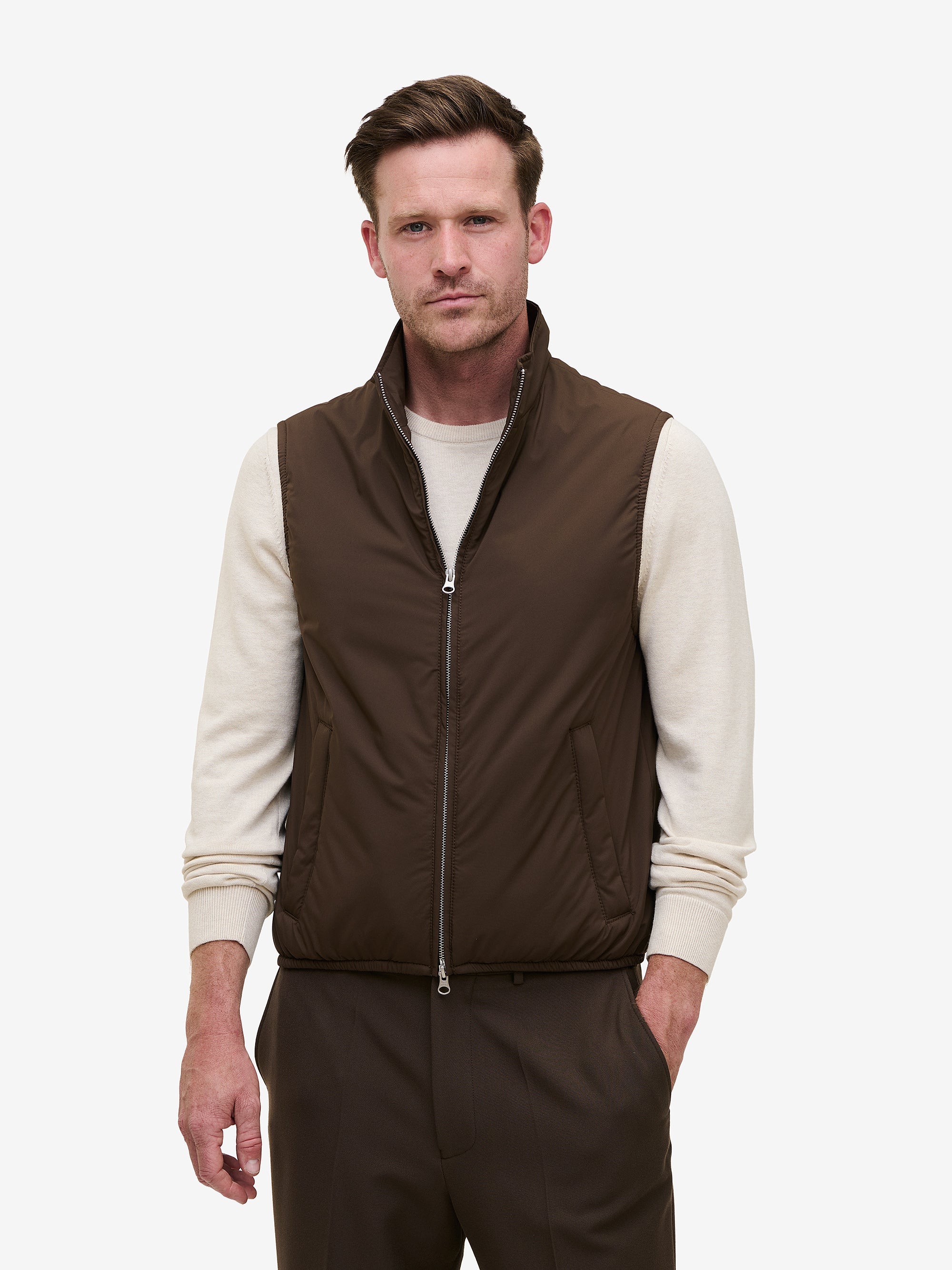 Scott Water-Repellent Vest – Dark Brown