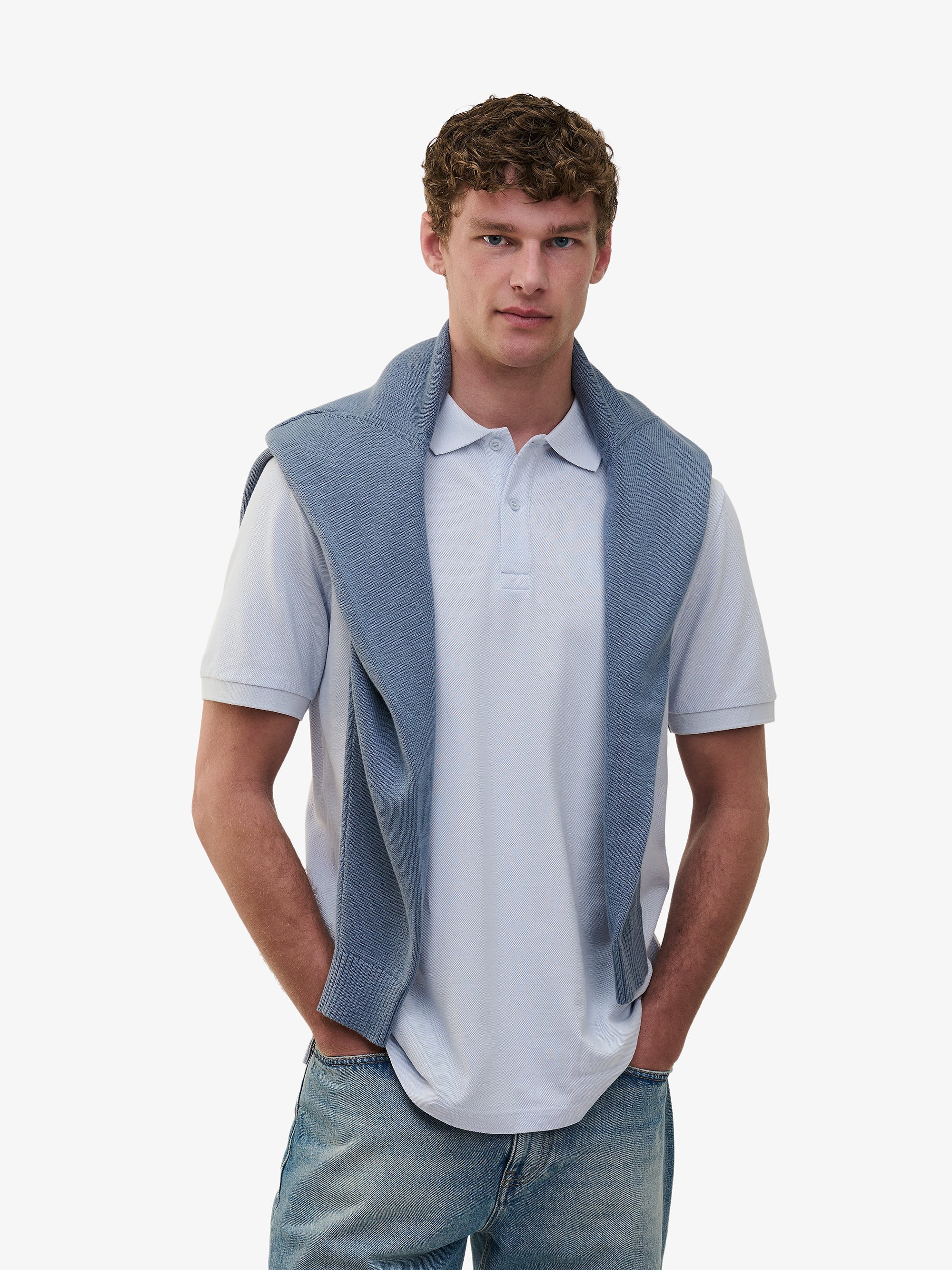 Lewis Piqué Polo – Arctic Ice Blue