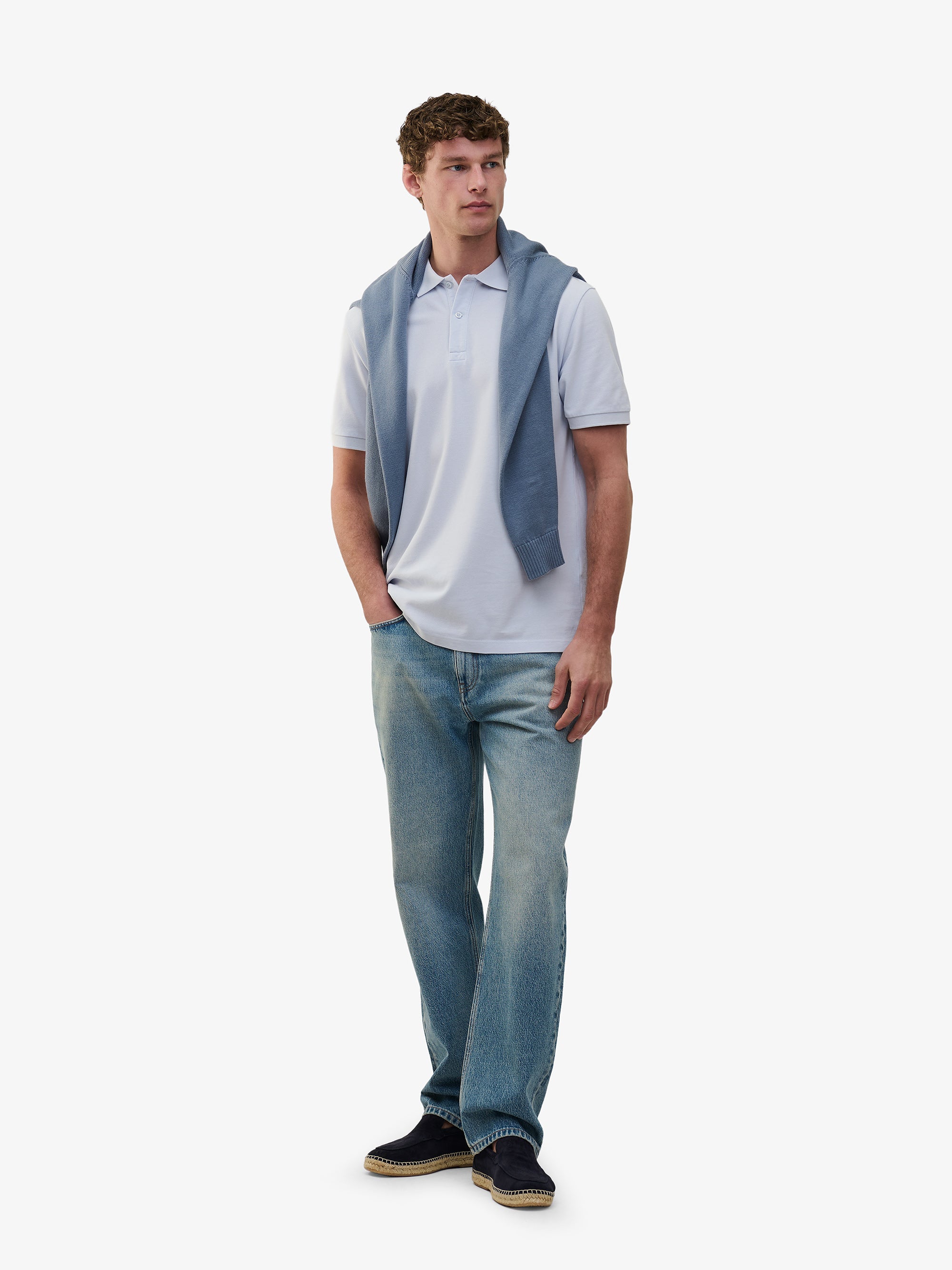 Lewis Piqué Polo – Arctic Ice Blue