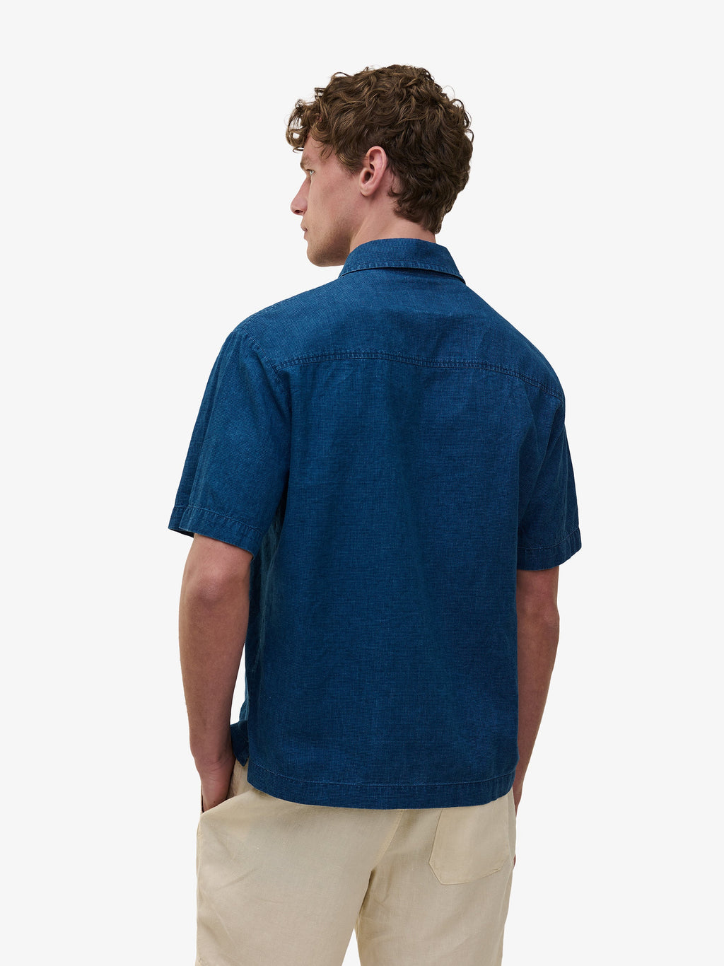 Durban Cotton-Linen Shirt – Blue