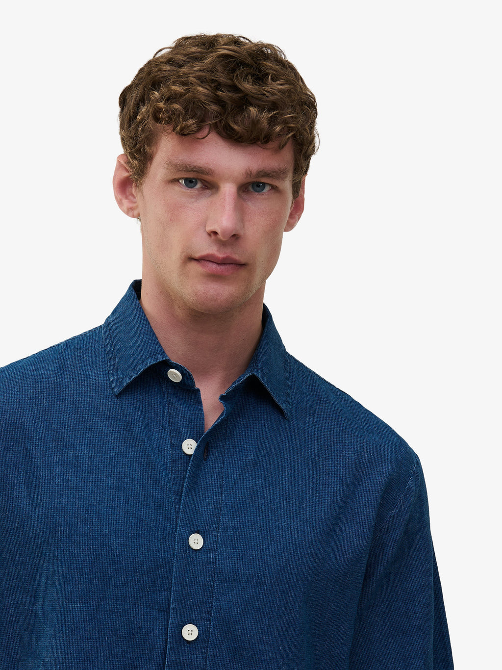 Durban Cotton-Linen Shirt – Blue