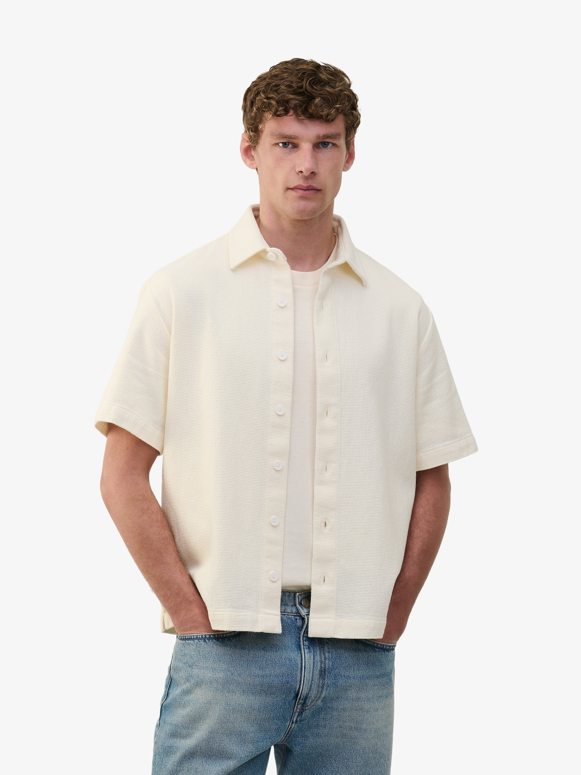 Durban Openwork Cotton Shirt – Off White