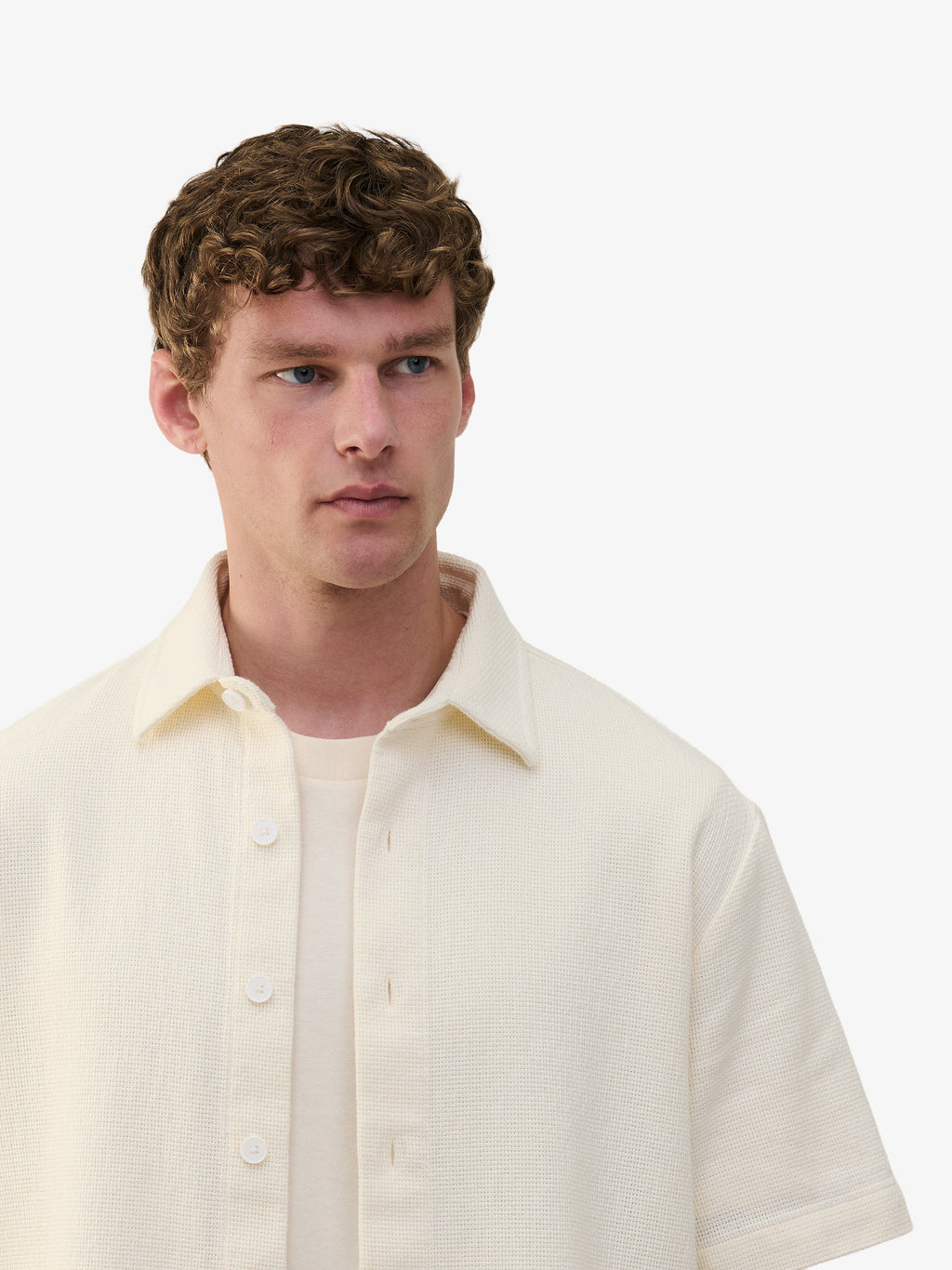 Durban Openwork Cotton Shirt – Off White