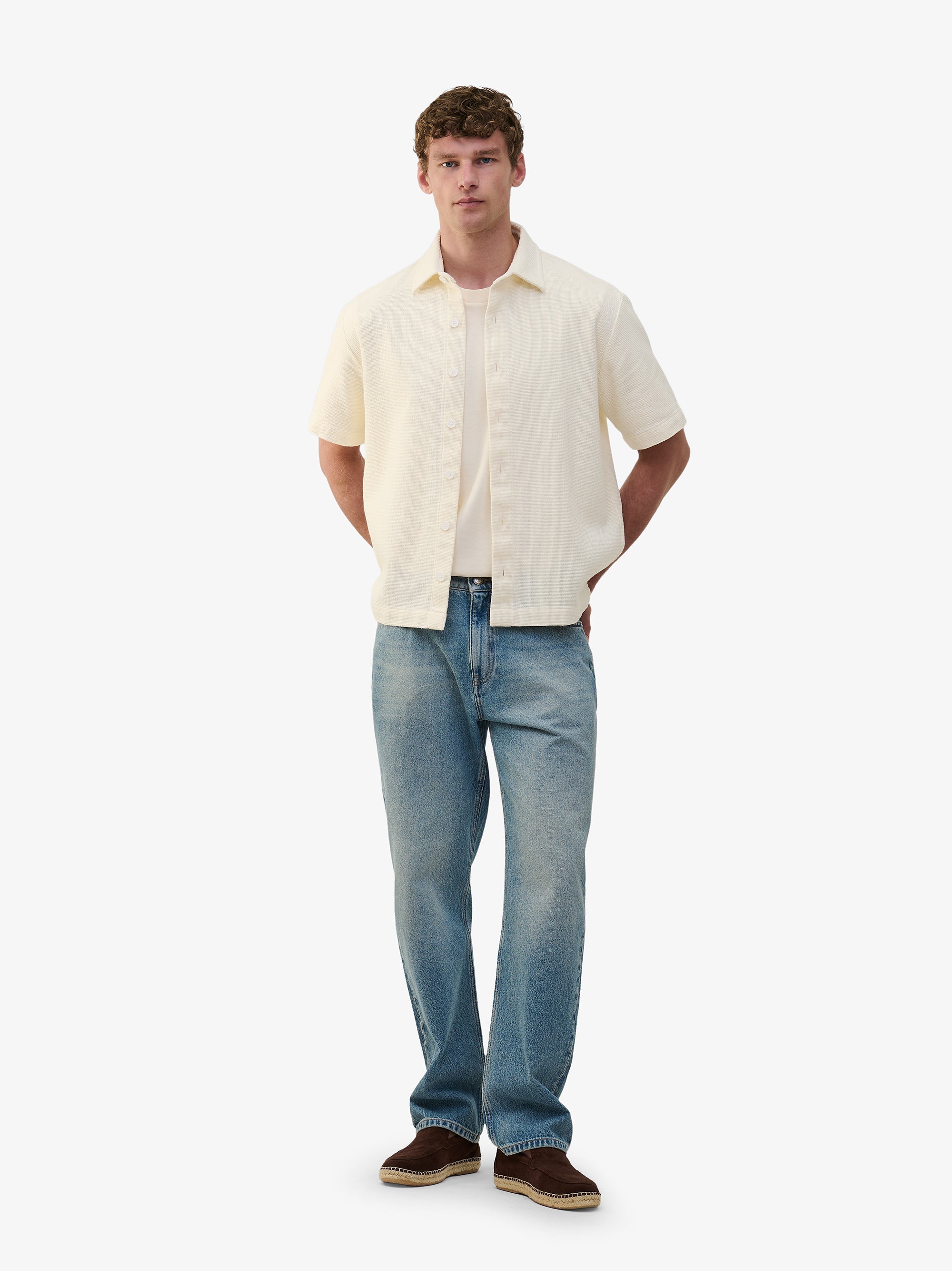 Durban Openwork Cotton Shirt – Off White
