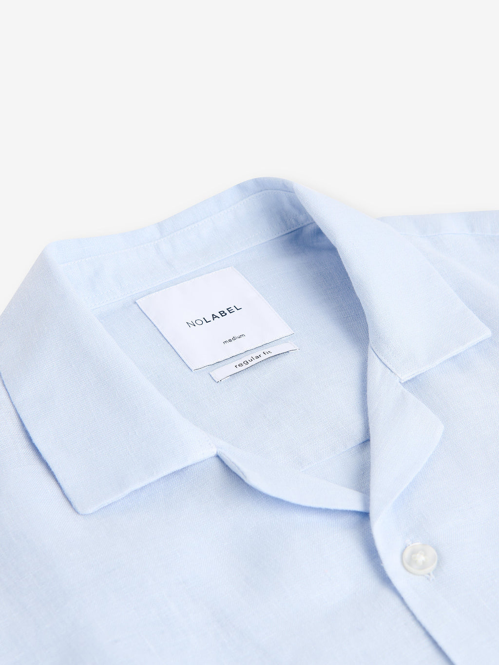 Cliff Linen Camp-Collar Shirt – Arctic Ice Blue