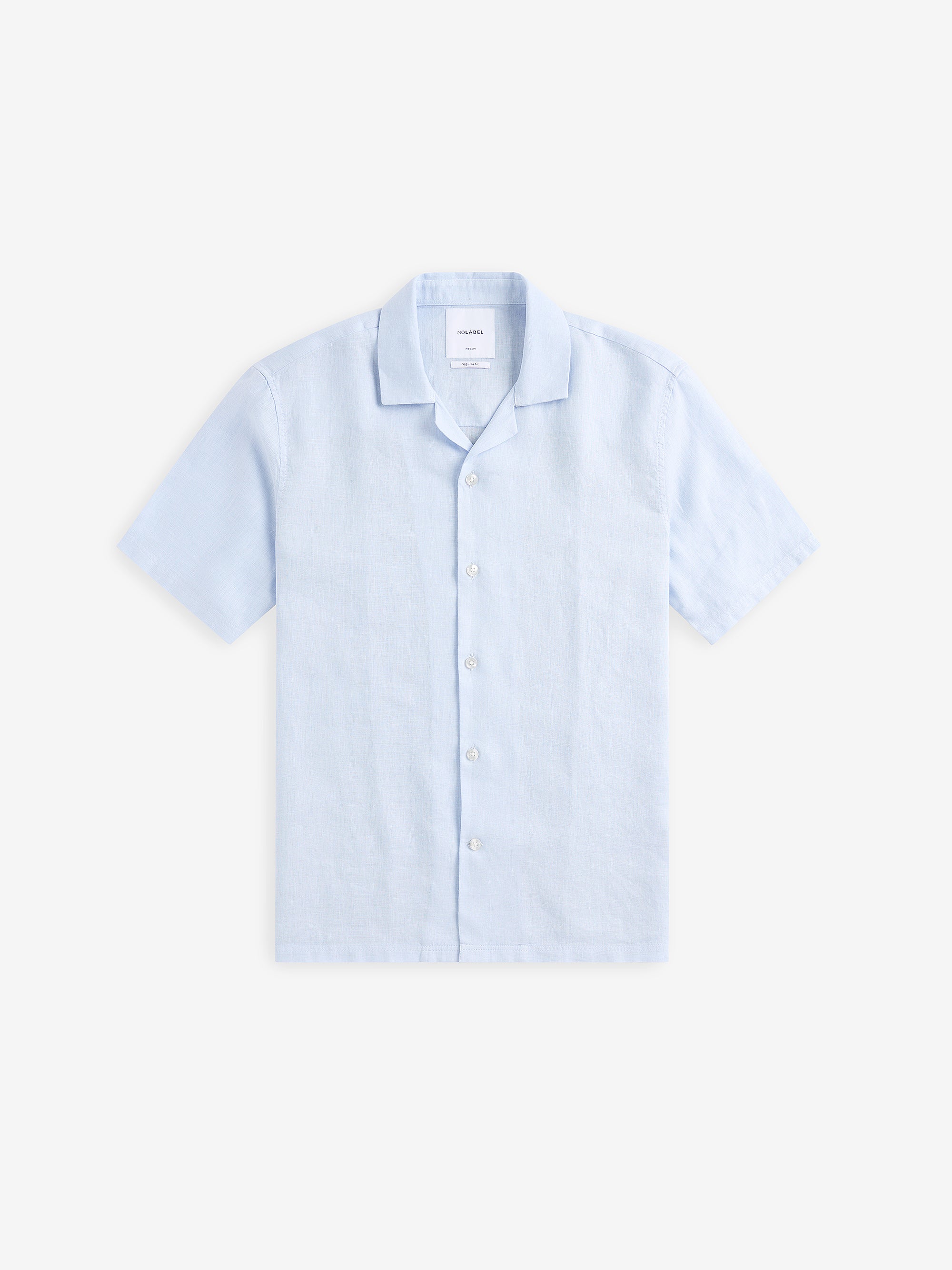 Cliff Linen Camp-Collar Shirt – Arctic Ice Blue