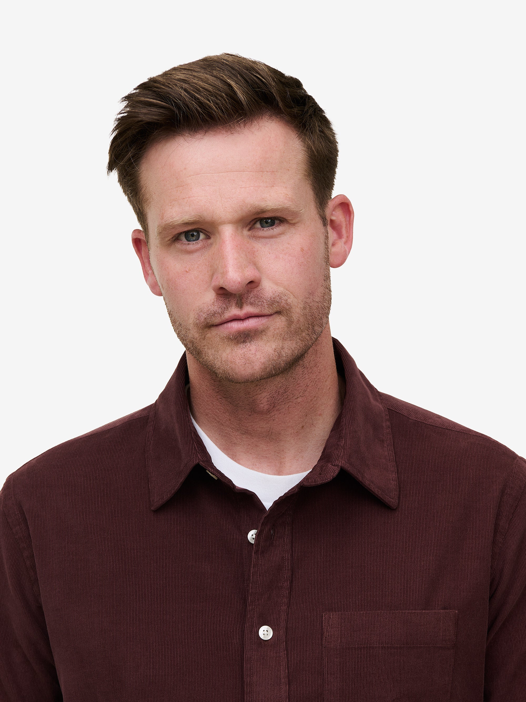 Brookvale Corduroy Shirt – Dark Mauve
