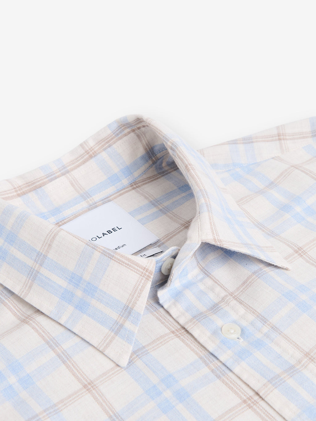 Brookvale Cotton Check Shirt – Off White