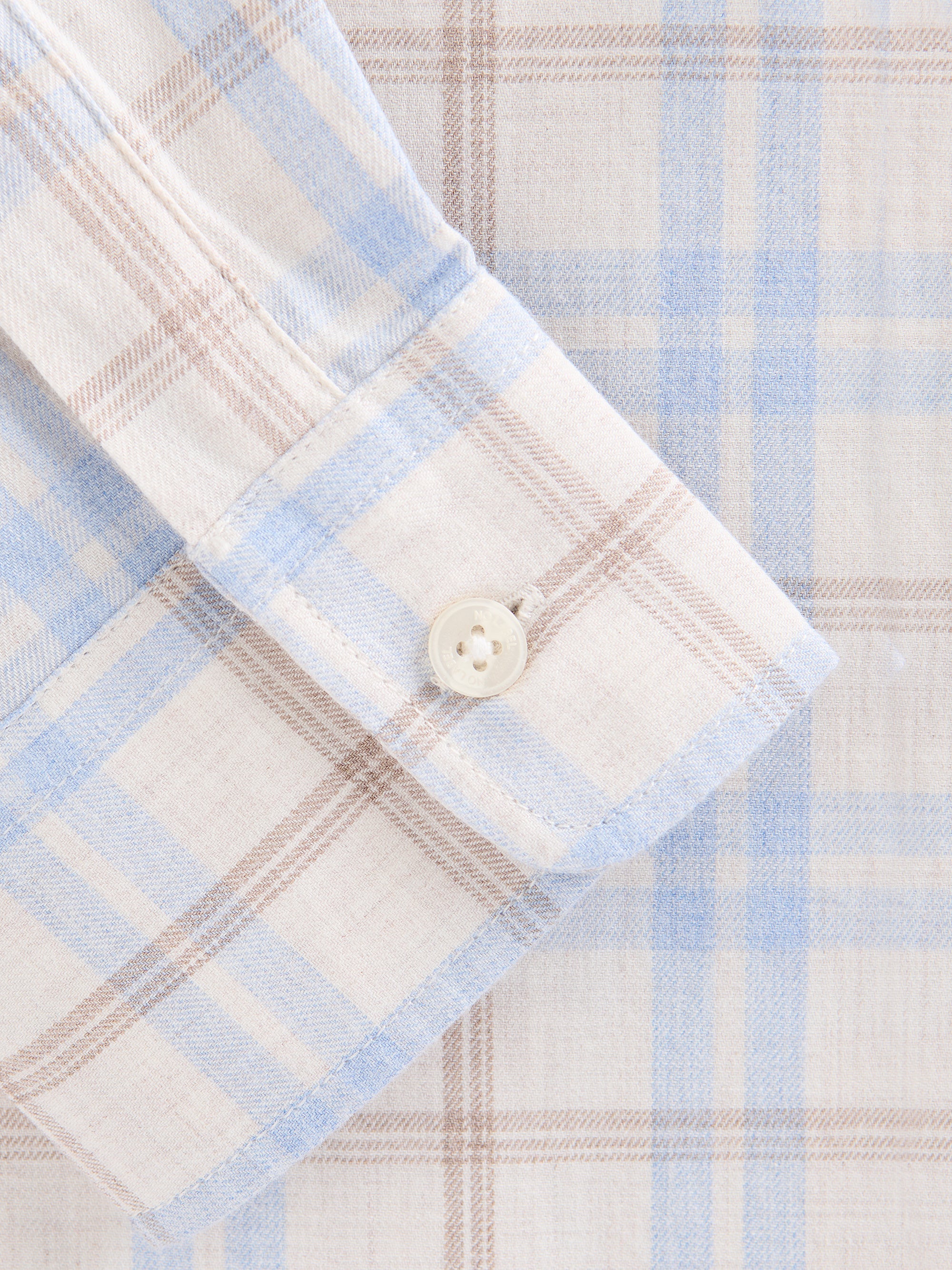 Brookvale Cotton Check Shirt – Off White