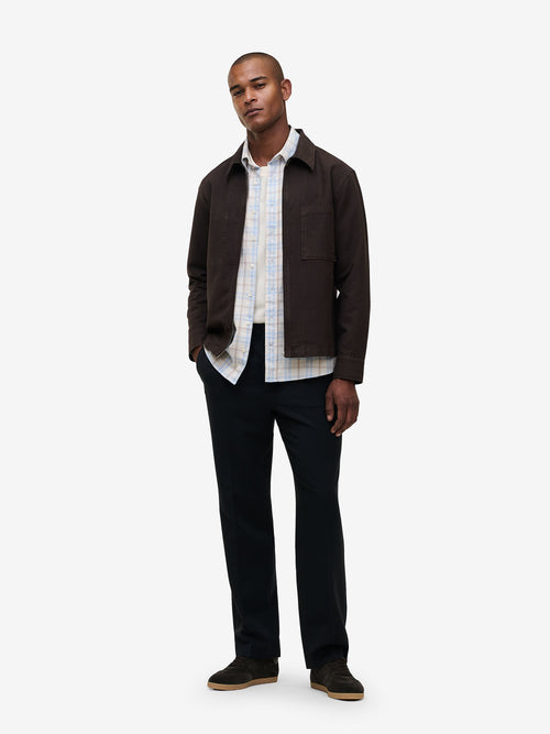 Brookvale Cotton Check Shirt – Off White
