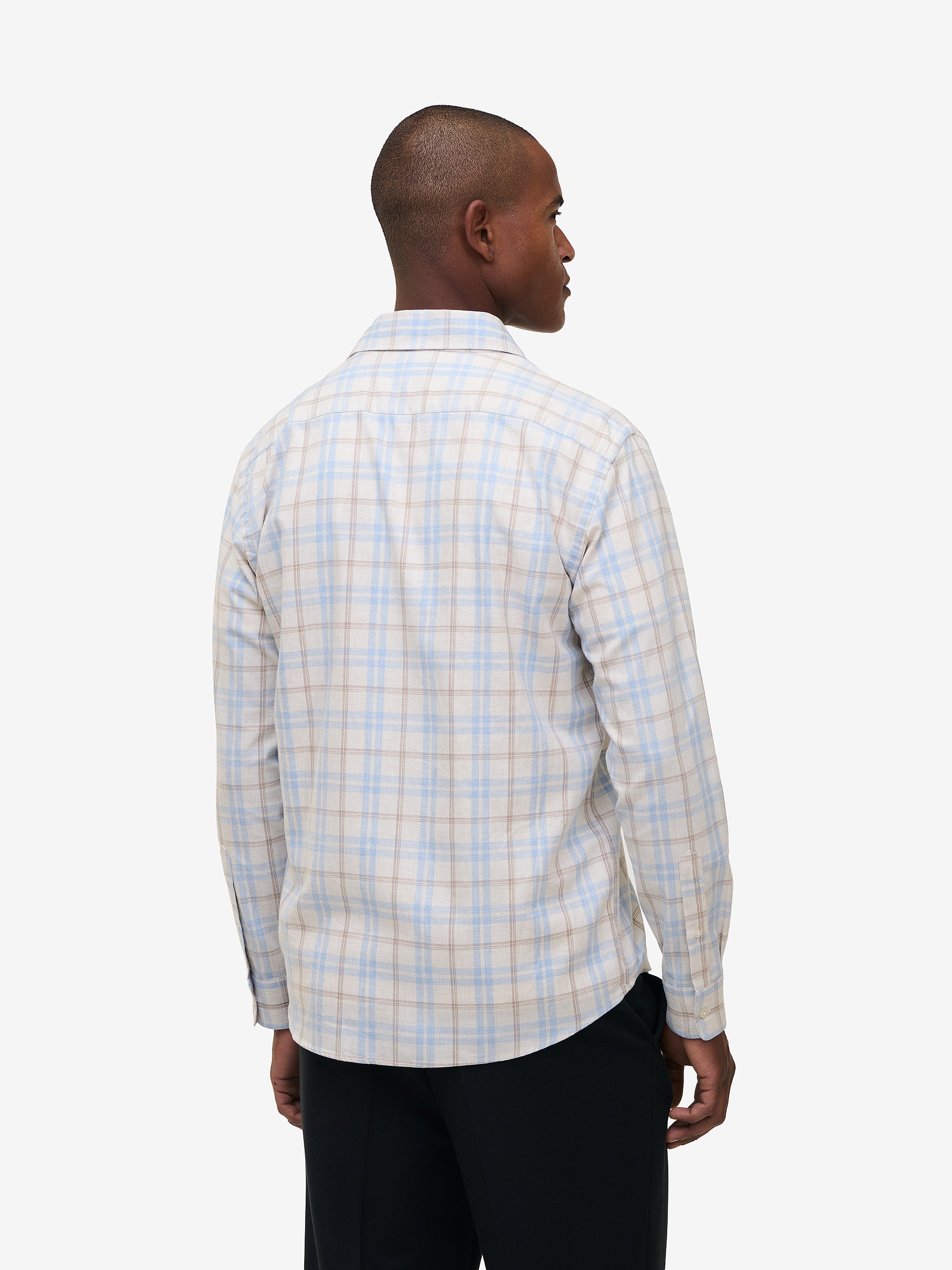 Brookvale Cotton Check Shirt – Off White
