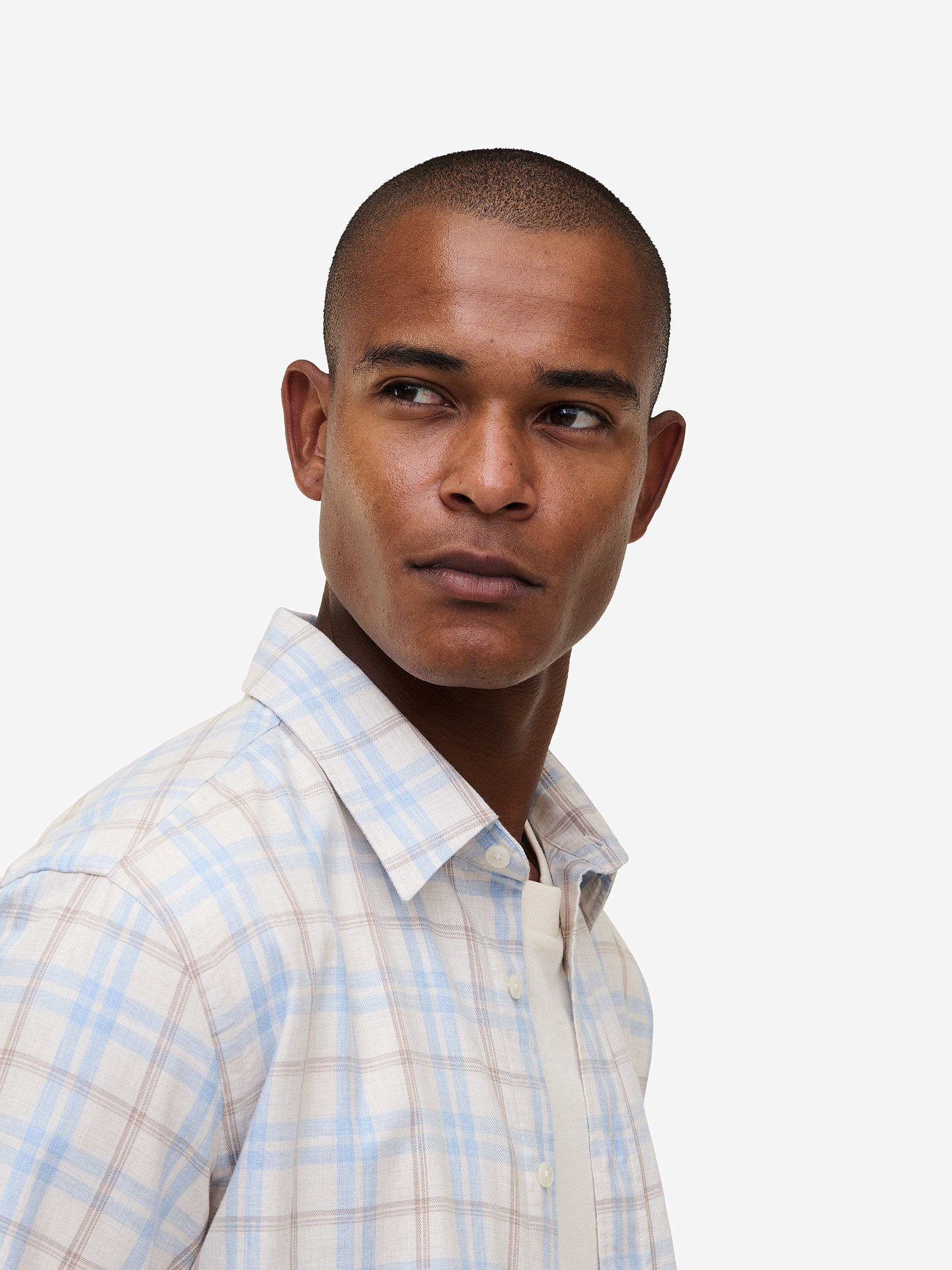 Brookvale Cotton Check Shirt – Off White