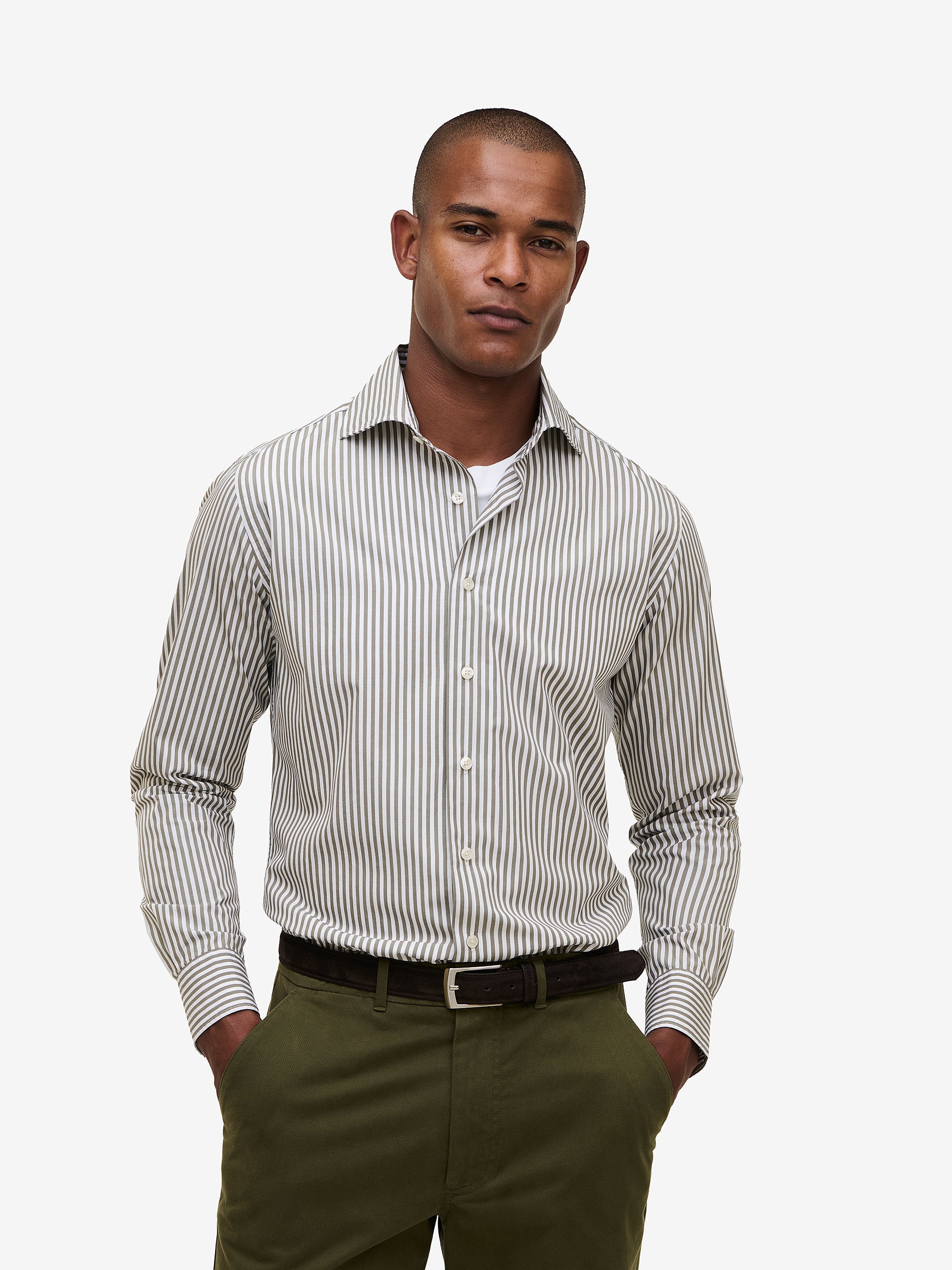 Specialist Striped Shirt – Olive