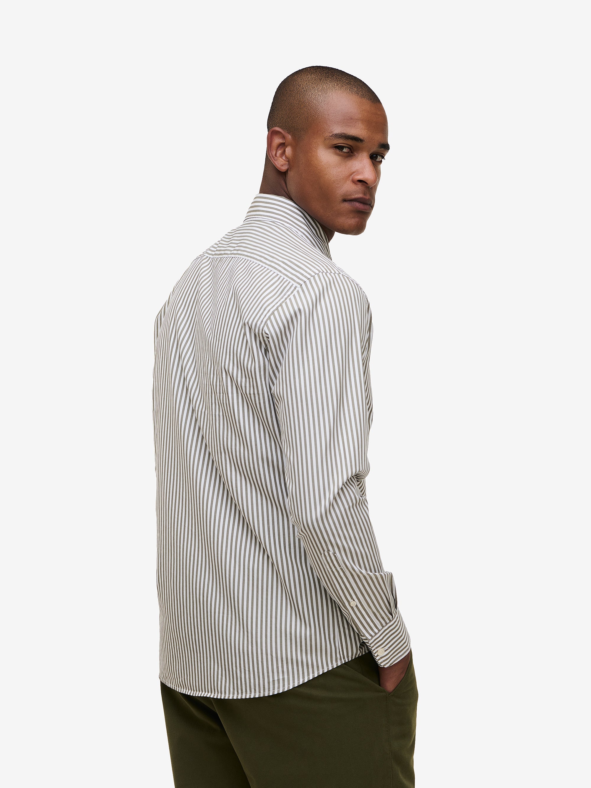 Specialist Striped Shirt – Olive