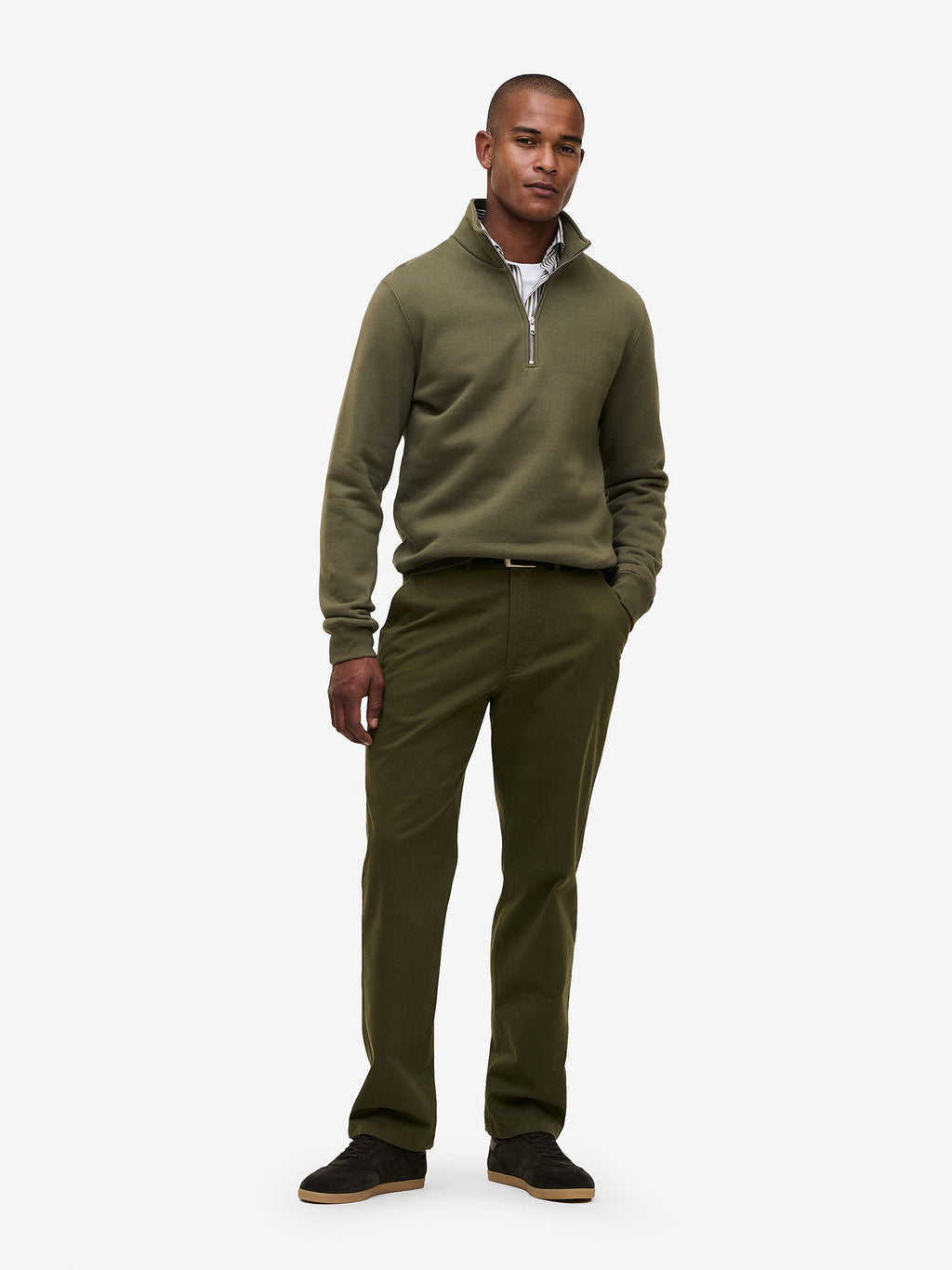 Columbia Half-Zip Sweatshirt – Dark Olive