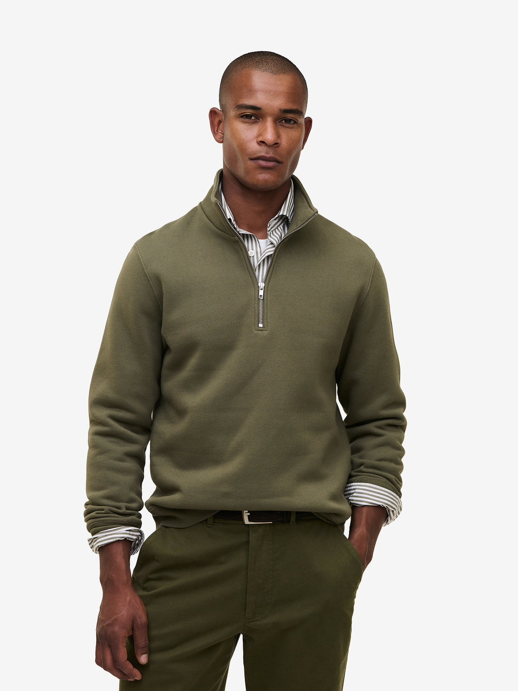 Columbia Half-Zip Sweatshirt – Dark Olive