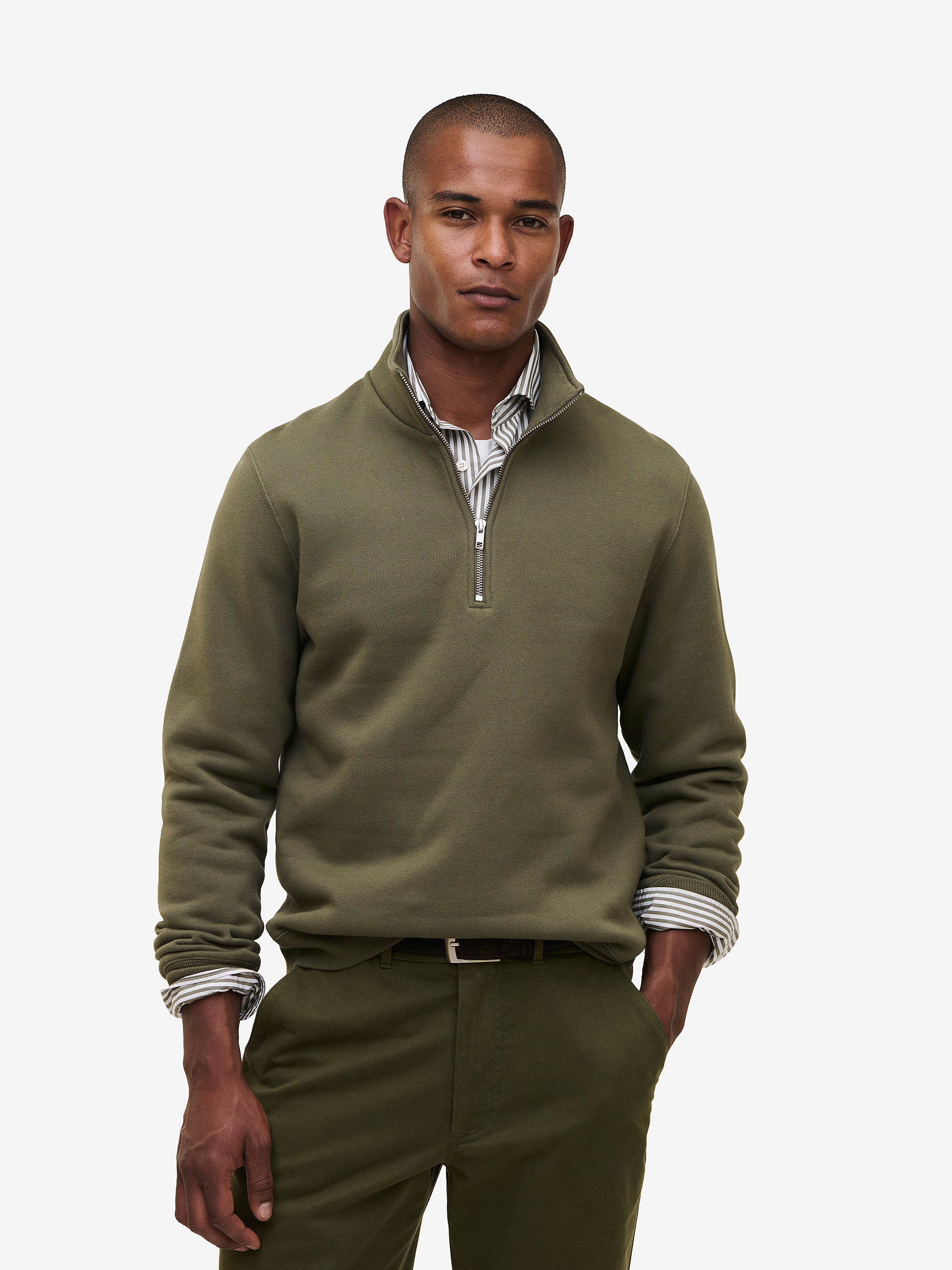 Columbia Half-Zip Sweatshirt – Dark Olive