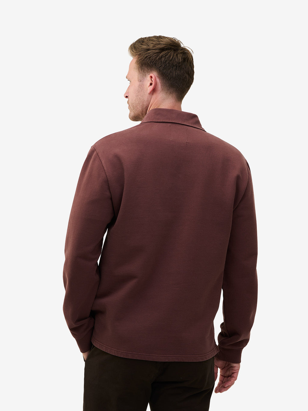 Duke French Terry Rugby Shirt – Dark Mauve