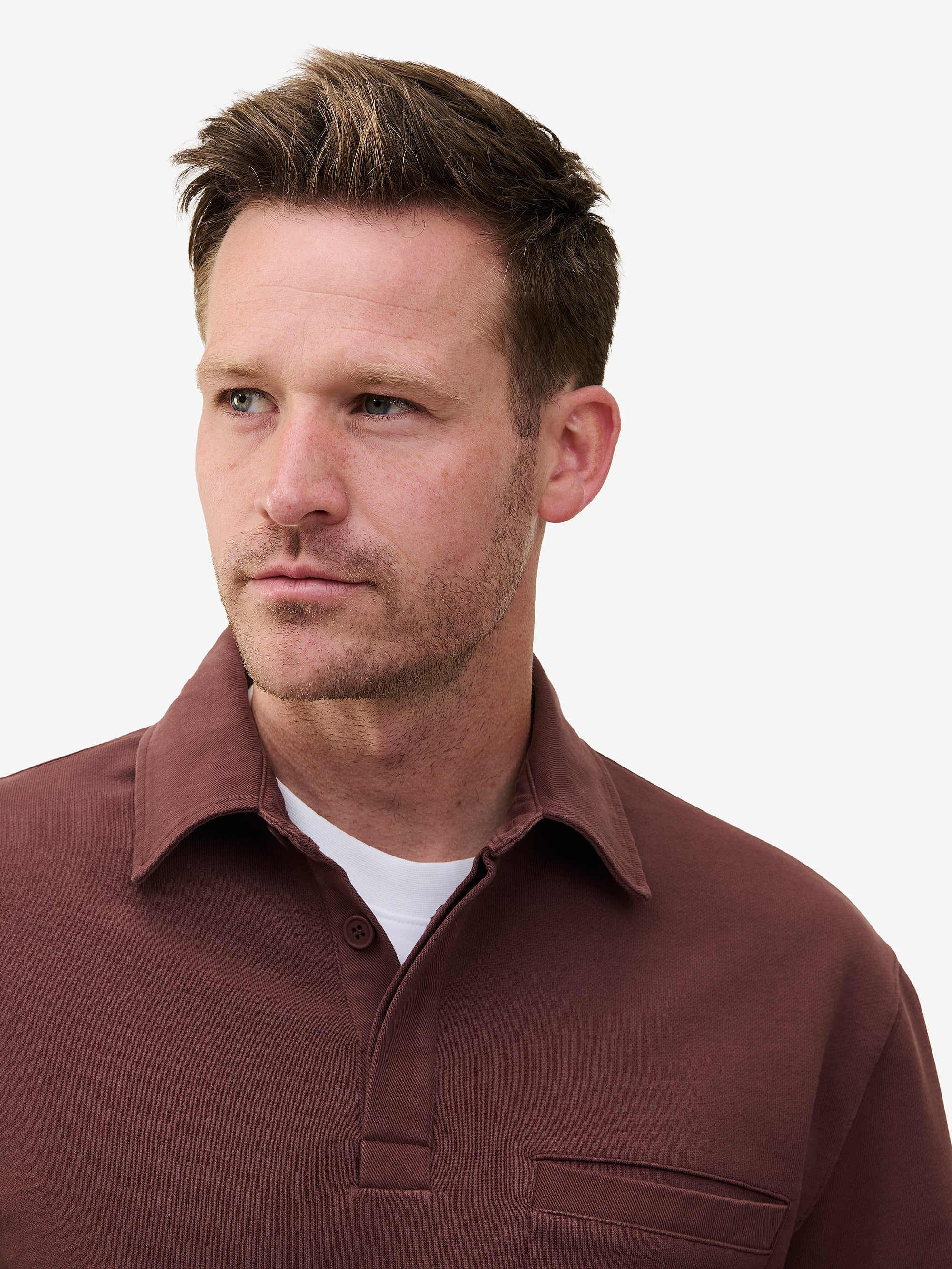 Duke French Terry Rugby Shirt – Dark Mauve