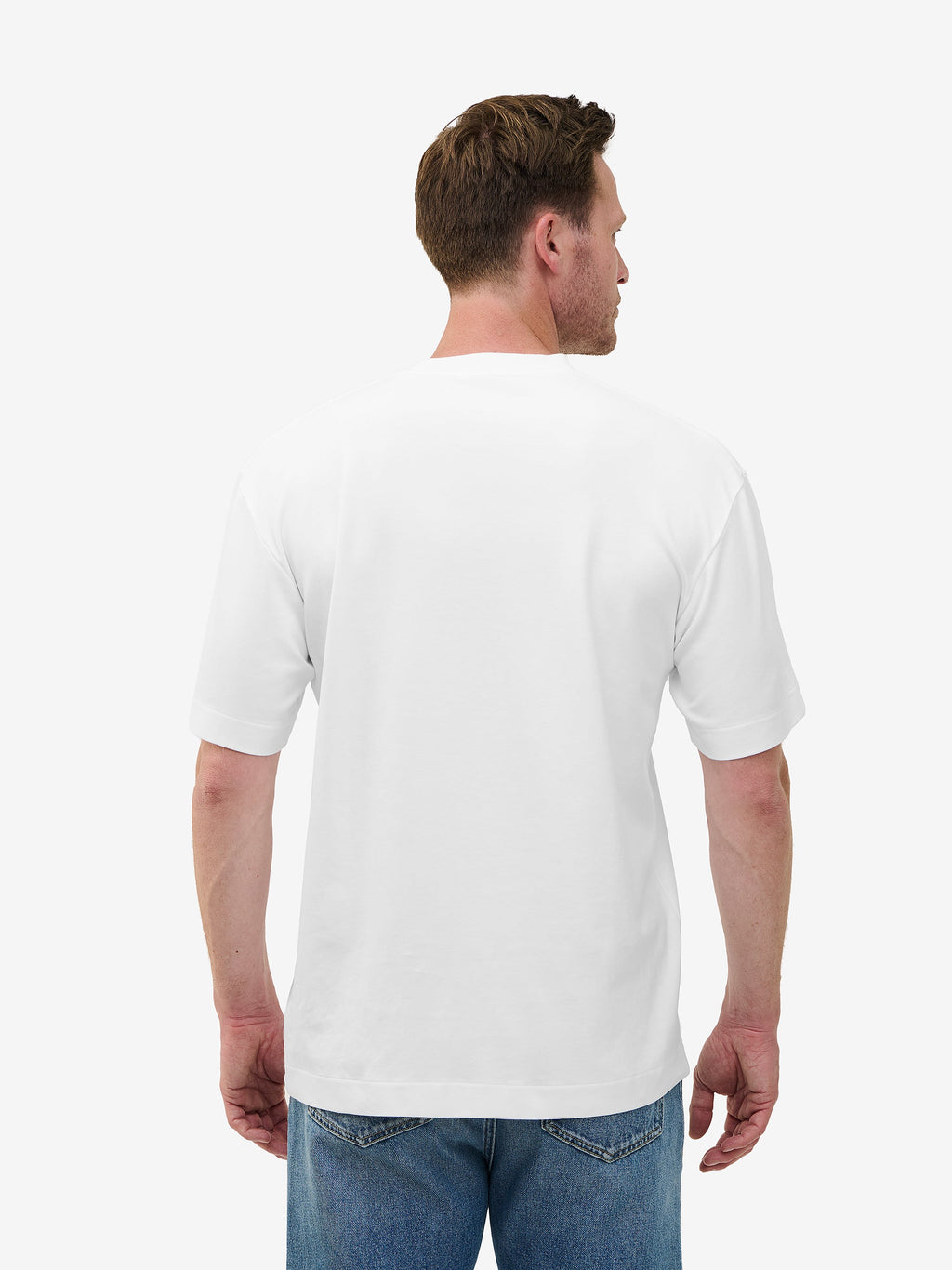 Moon Interlock Cotton T-Shirt – White