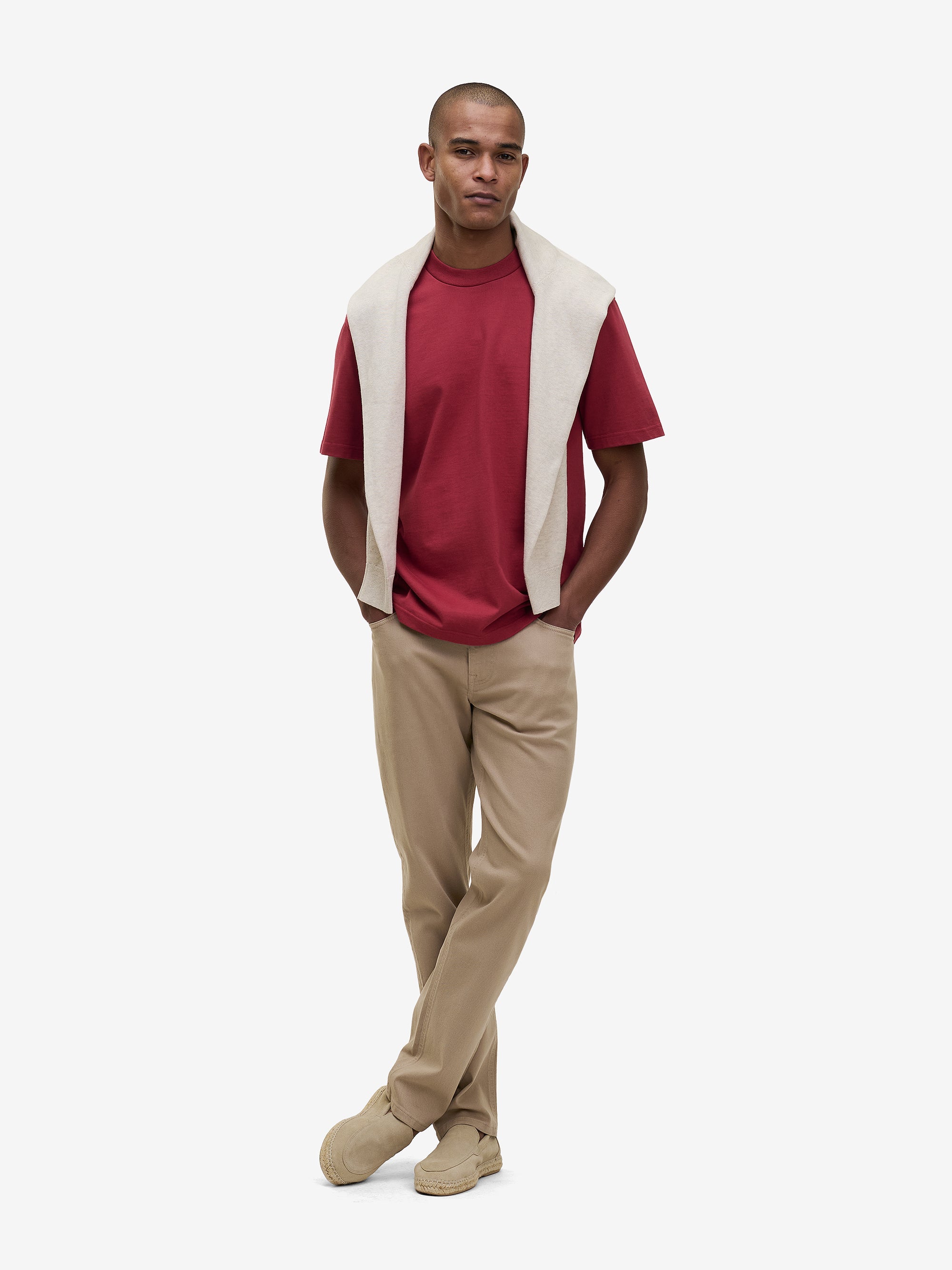Moon Heavyweight T-Shirt – Brick Red