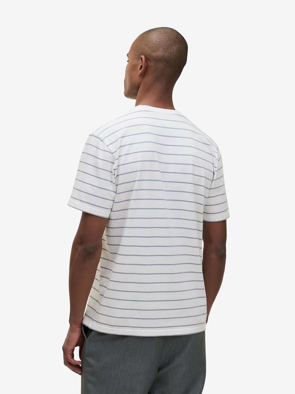 Midweight Striped T-Shirt – Flintstone Blue