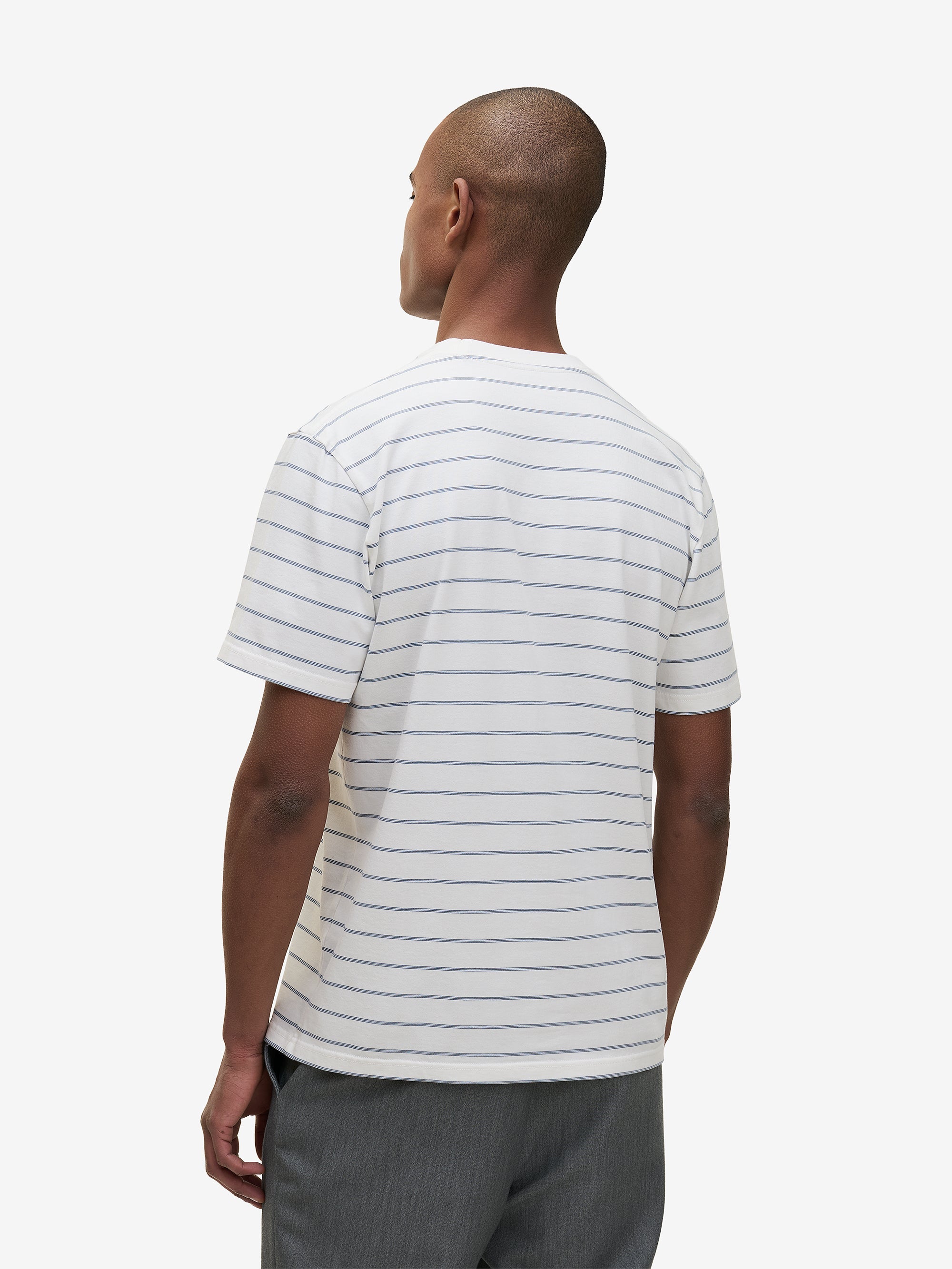 Midweight Striped T-Shirt – Flintstone Blue