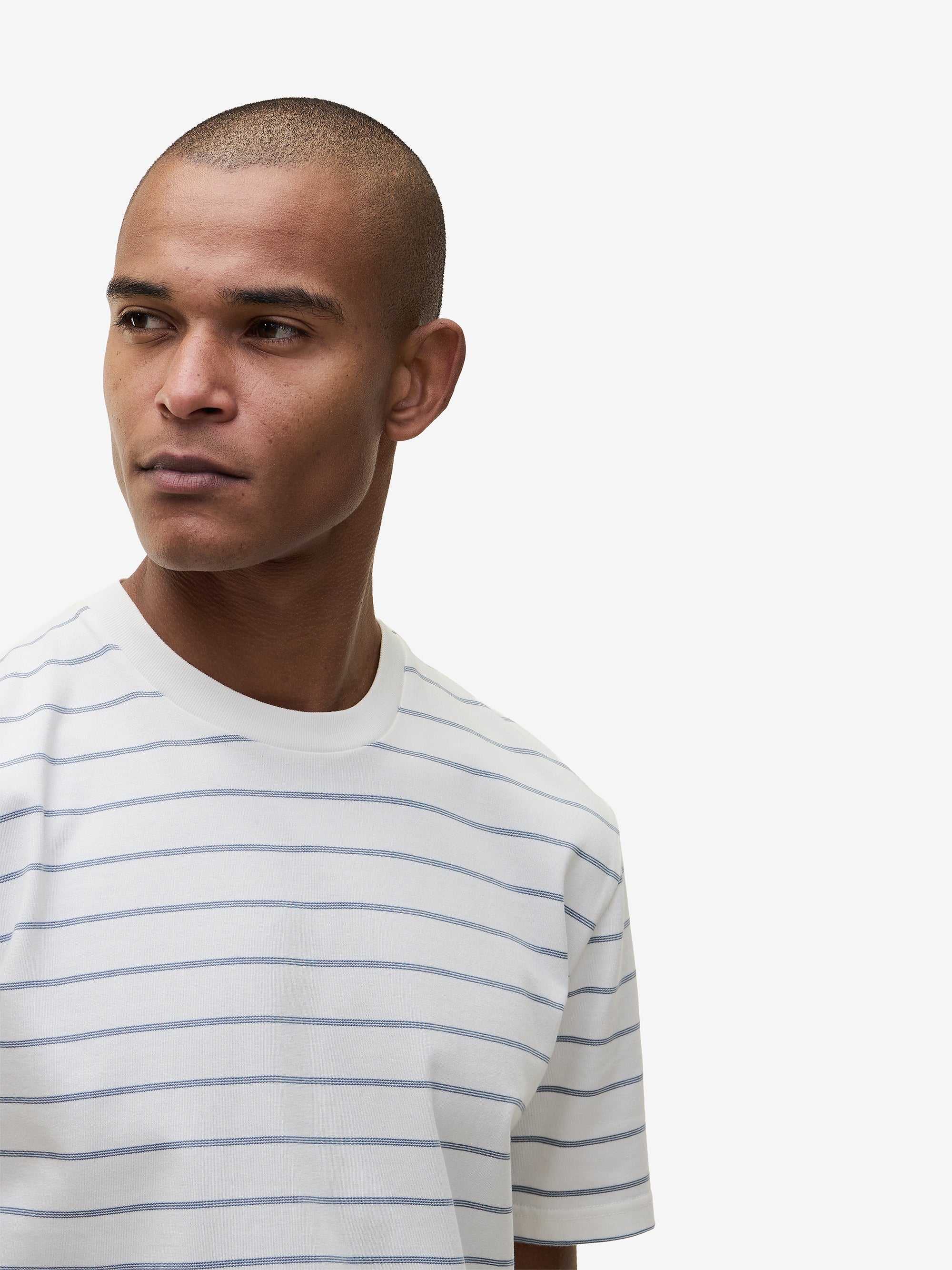 Midweight Striped T-Shirt – Flintstone Blue